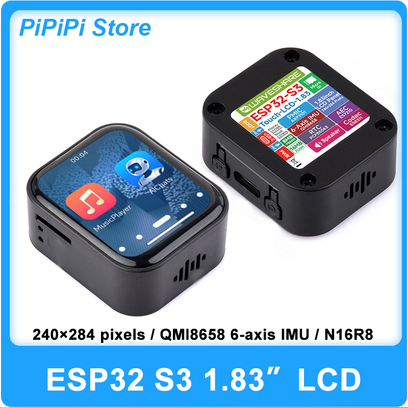 Lolin S3 - Waveshare ESP32-S3 AI開発ボード 1.83インチタッチLCD WiFi BLE5