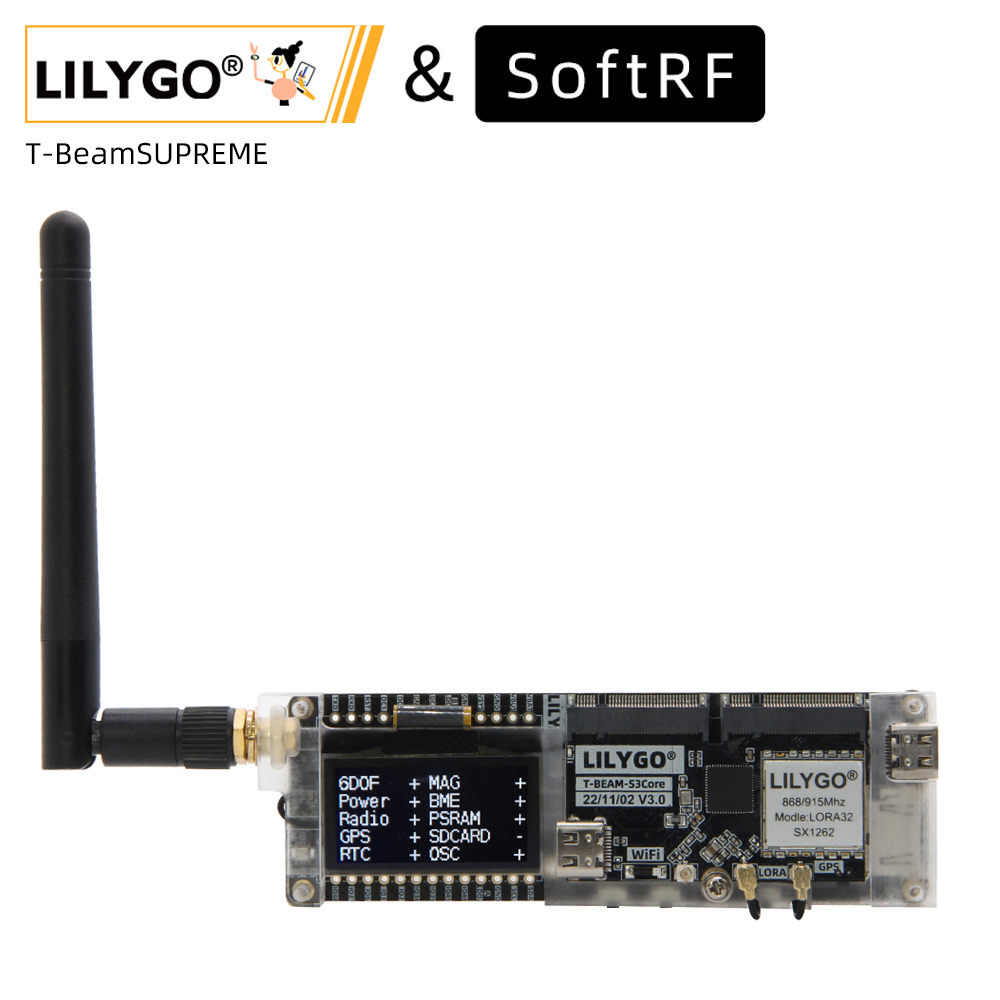 Lolin S3 - LILYGO® SoftRF T-Beam SUPREME ESP32-S3 sx1262